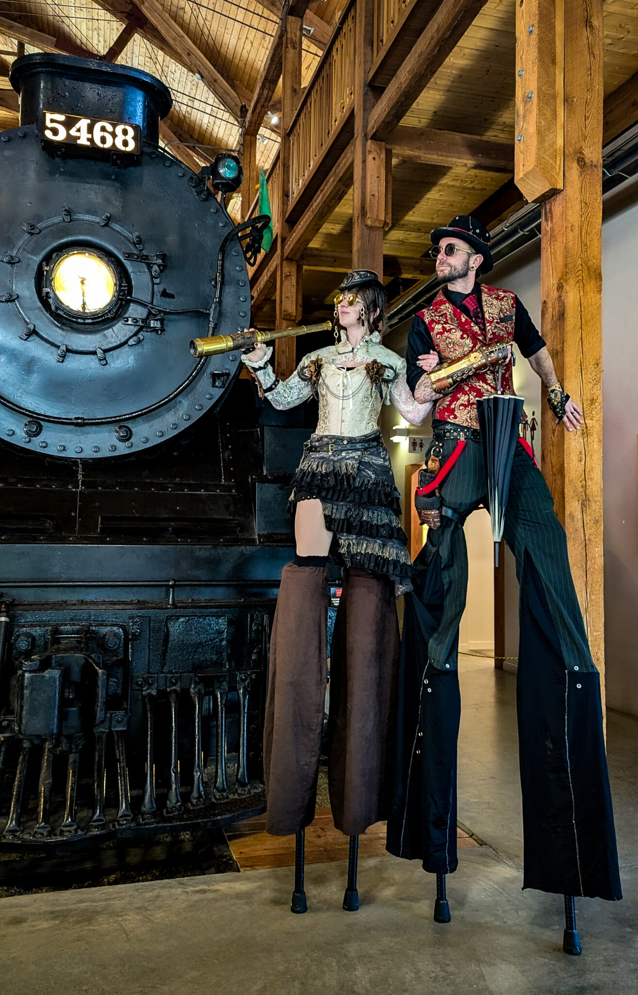 Steampunk Event Stilt Walkers